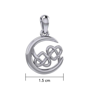 Celtic Double Heart On The Moon Pendant TPD6044 - Jewelry